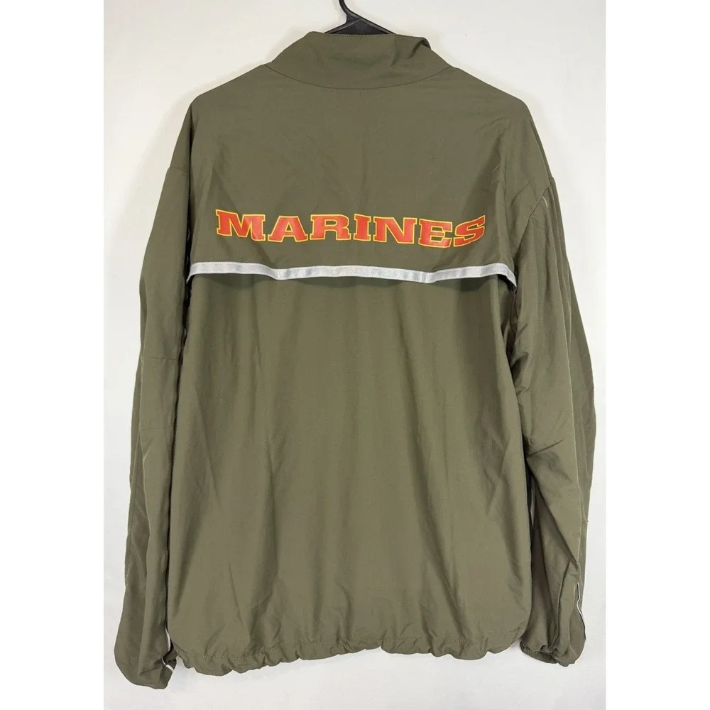 USMC Men's Marines Running Jacket Full Zip Reflective Coat Size Small Regular